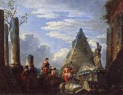 Giovanni Paolo Pannini Roman Ruins with Figures France oil painting artist